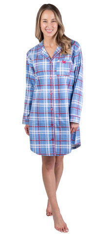 GISÈLE - 100% cotton flannel nightgown by Patricia Lingerie