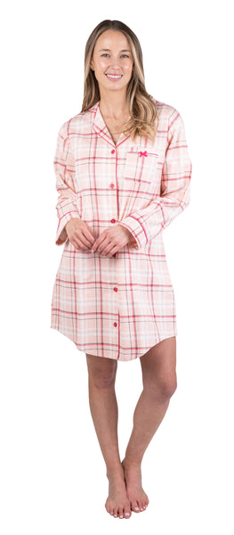 GISÈLE - 100% cotton flannel nightgown by Patricia Lingerie