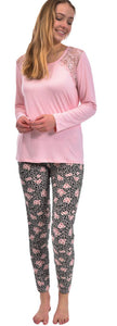CAROL - Long-sleeved legging pyjamas